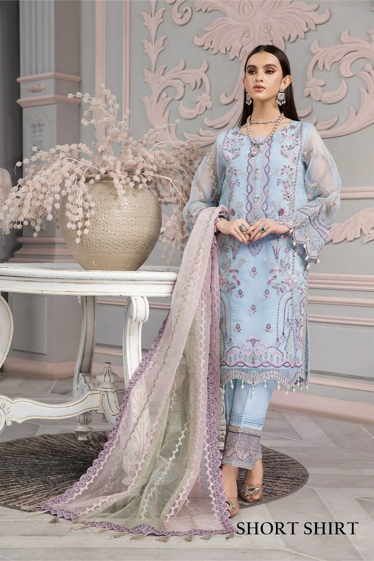 Neel Alizeh Fashion Vasl-e-Meeras Festive Edition 2022 | Unstitched Embroidered Organza Suits