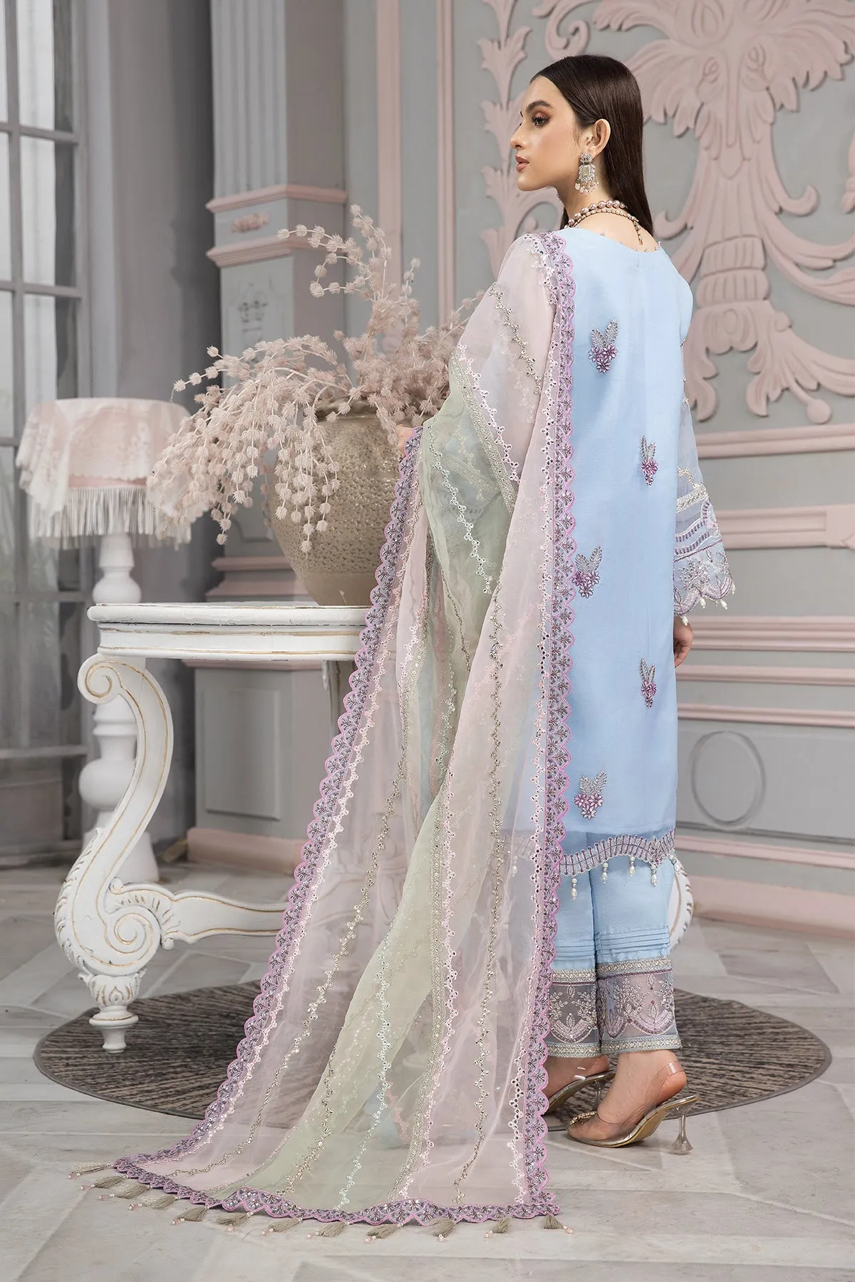 Neel Alizeh Fashion Vasl-e-Meeras Festive Edition 2022 | Unstitched Embroidered Organza Suits