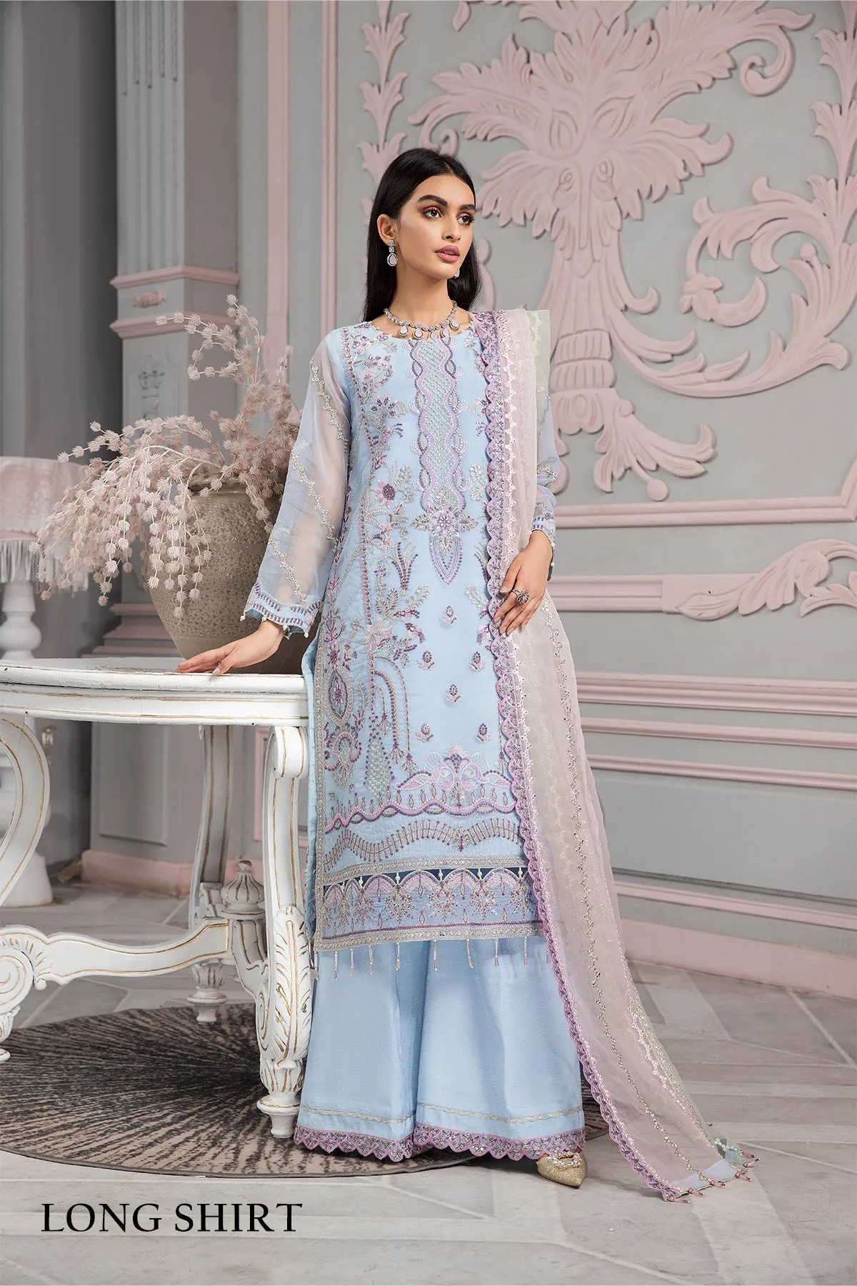 Neel Alizeh Fashion Vasl-e-Meeras Festive Edition 2022 | Unstitched Embroidered Organza Suits
