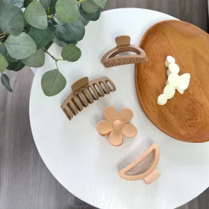 Neutral 5 Pcs Fashion Hair Claw Clips