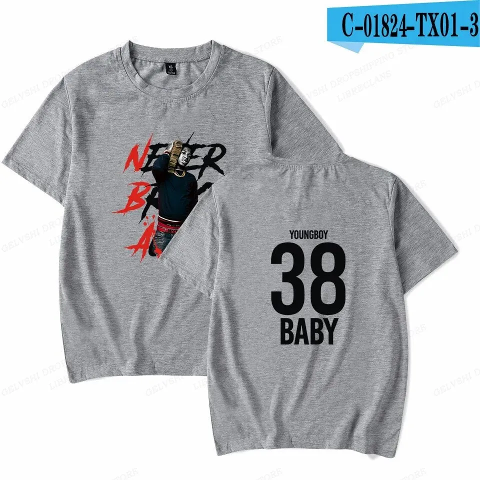 Never Broke Again YoungBoy T Shirt Men Fashion T-shirt Cotton Tshirt Kids Hip Hop Tops Tee Women Tshirt Summer Camiseta Boy Tees