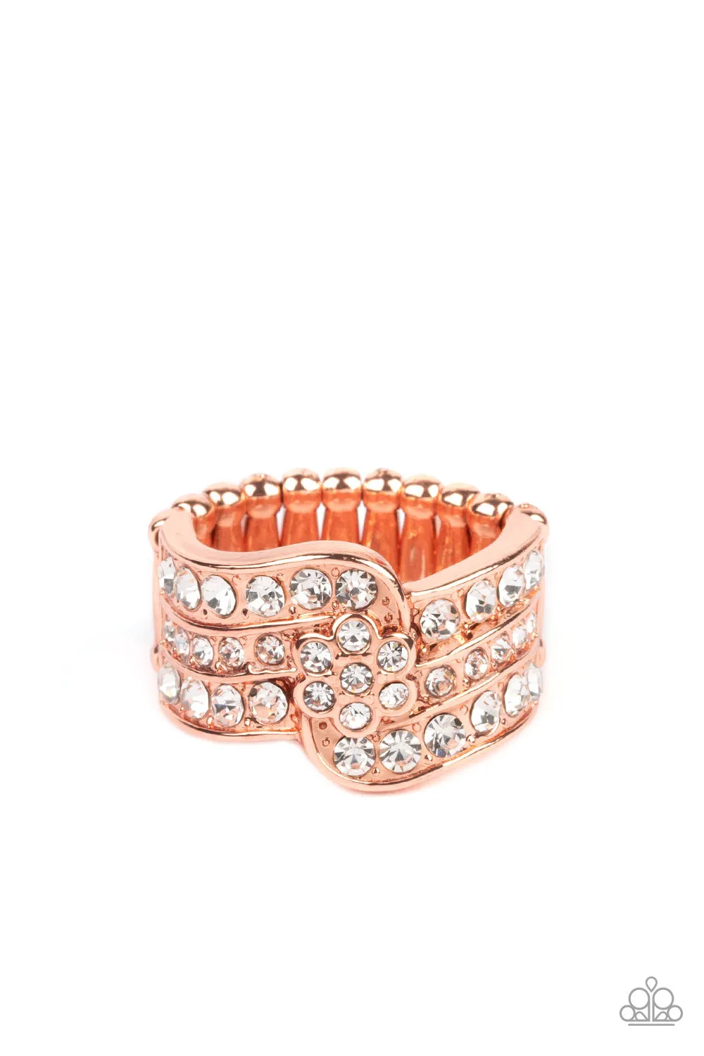 No Flowers Barred - Copper Ring - Paparazzi Accessories