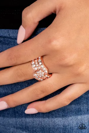 No Flowers Barred - Copper Ring - Paparazzi Accessories