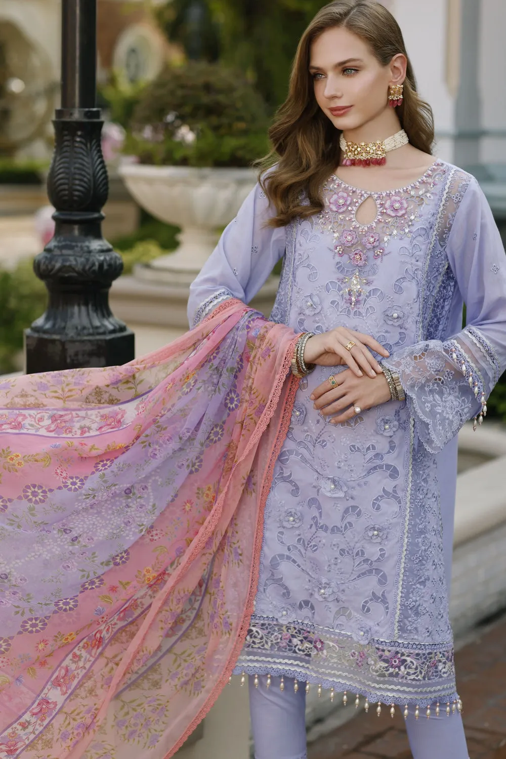 Noor by Saadia Asad | Eid Handwork Schiffli Laserkari '23 | D2-IRIS