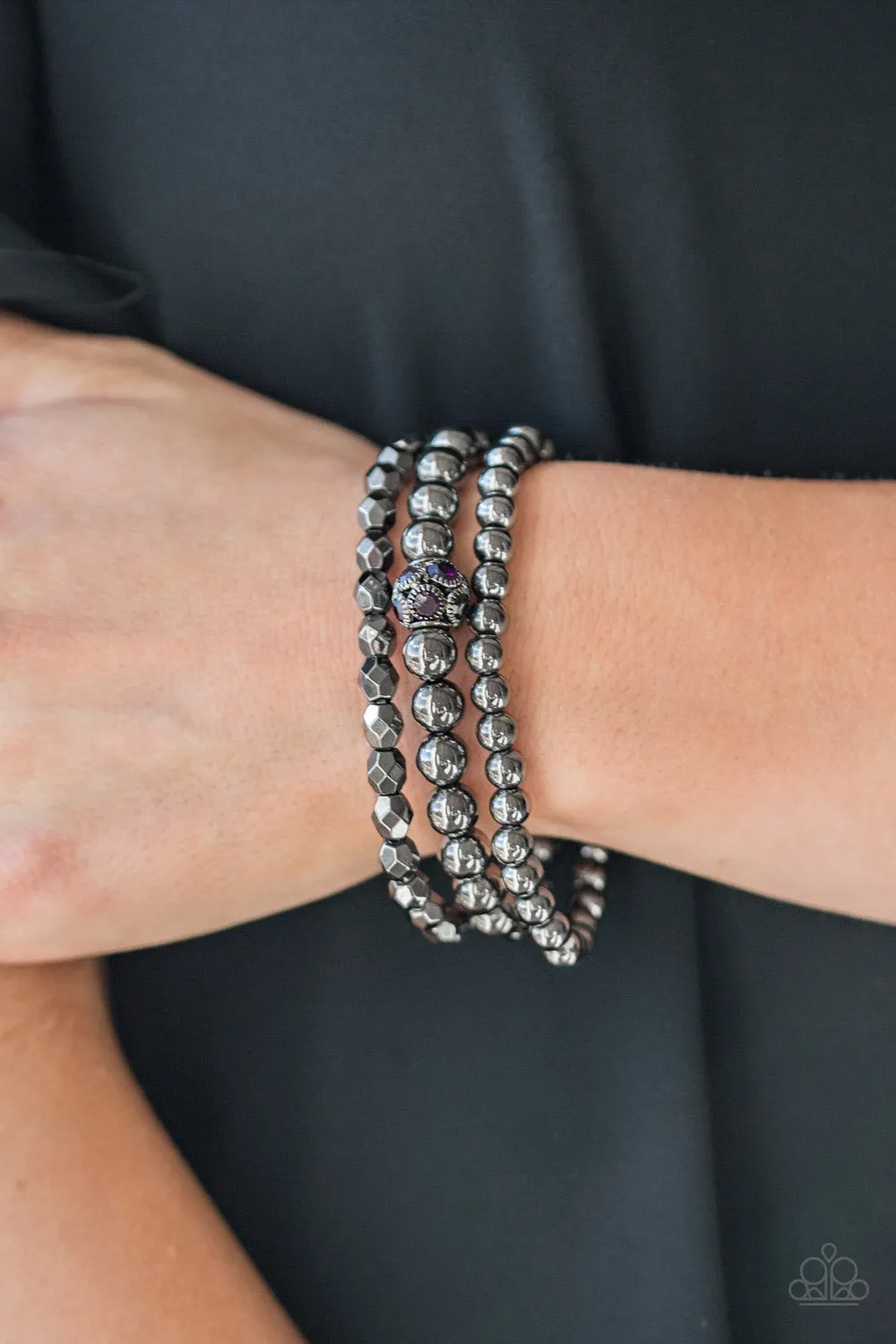 Noticeably Noir - Purple Bracelet