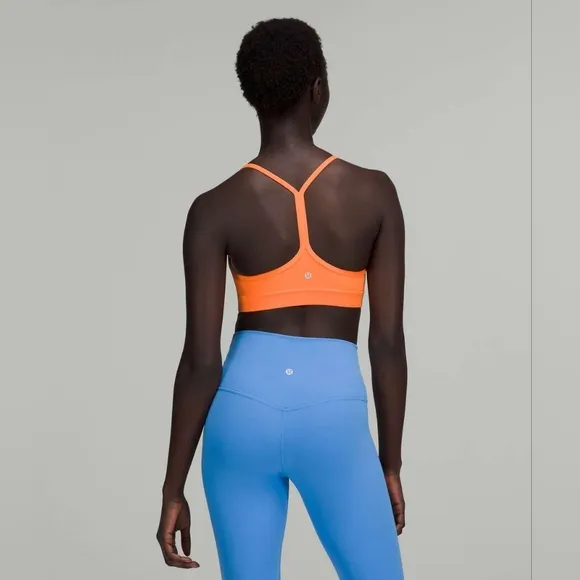 NWOT Lululemon Flow Y Bra Nulu (Orange Soda) Size 10