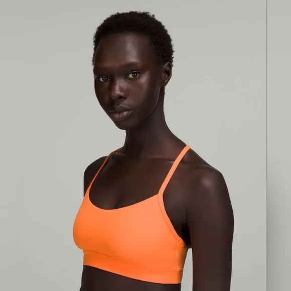 NWOT Lululemon Flow Y Bra Nulu (Orange Soda) Size 10