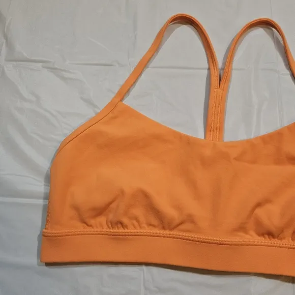 NWOT Lululemon Flow Y Bra Nulu (Orange Soda) Size 10