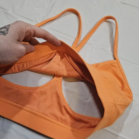 NWOT Lululemon Flow Y Bra Nulu (Orange Soda) Size 10