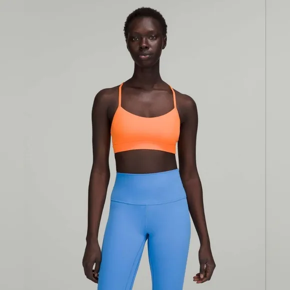 NWOT Lululemon Flow Y Bra Nulu (Orange Soda) Size 10