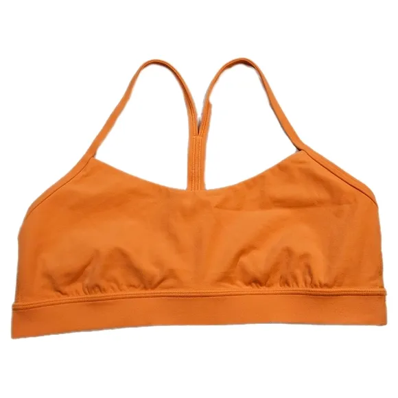 NWOT Lululemon Flow Y Bra Nulu (Orange Soda) Size 10