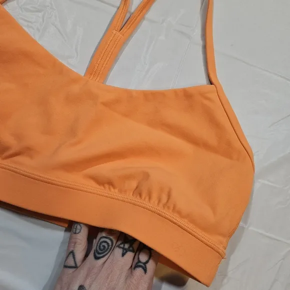 NWOT Lululemon Flow Y Bra Nulu (Orange Soda) Size 10