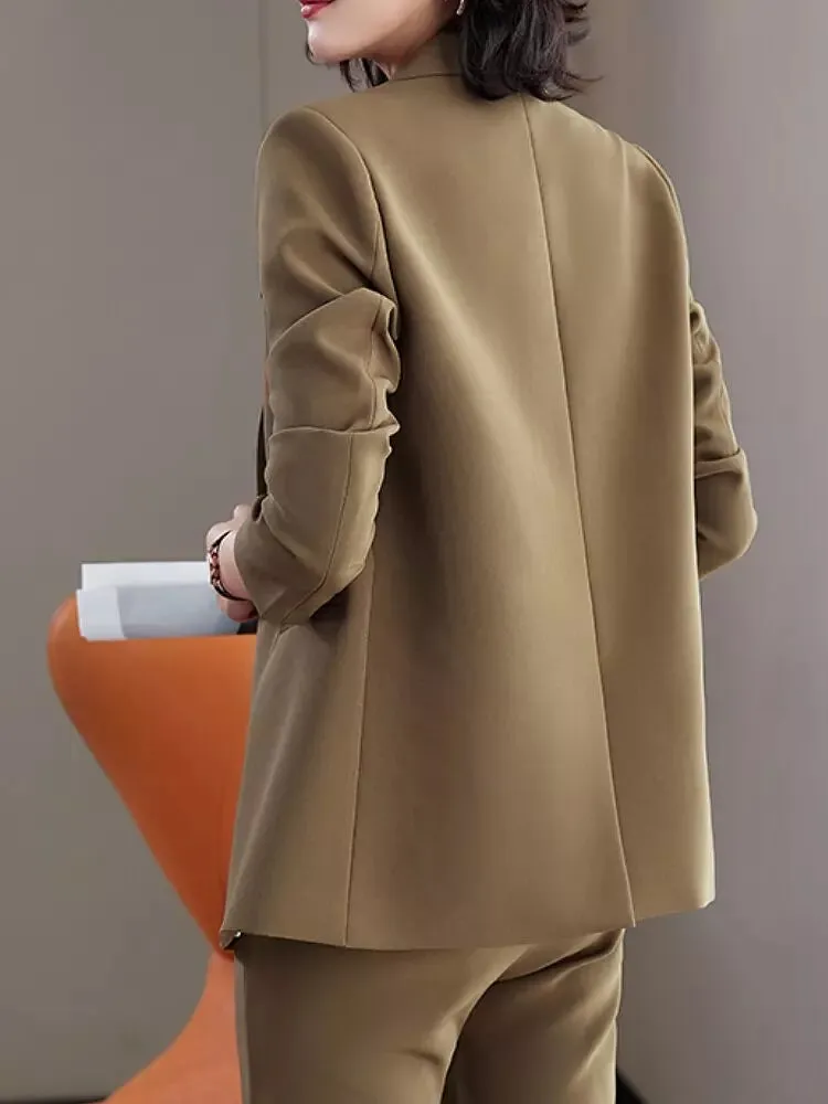 Office Suits Blazer Set Long Sleeve