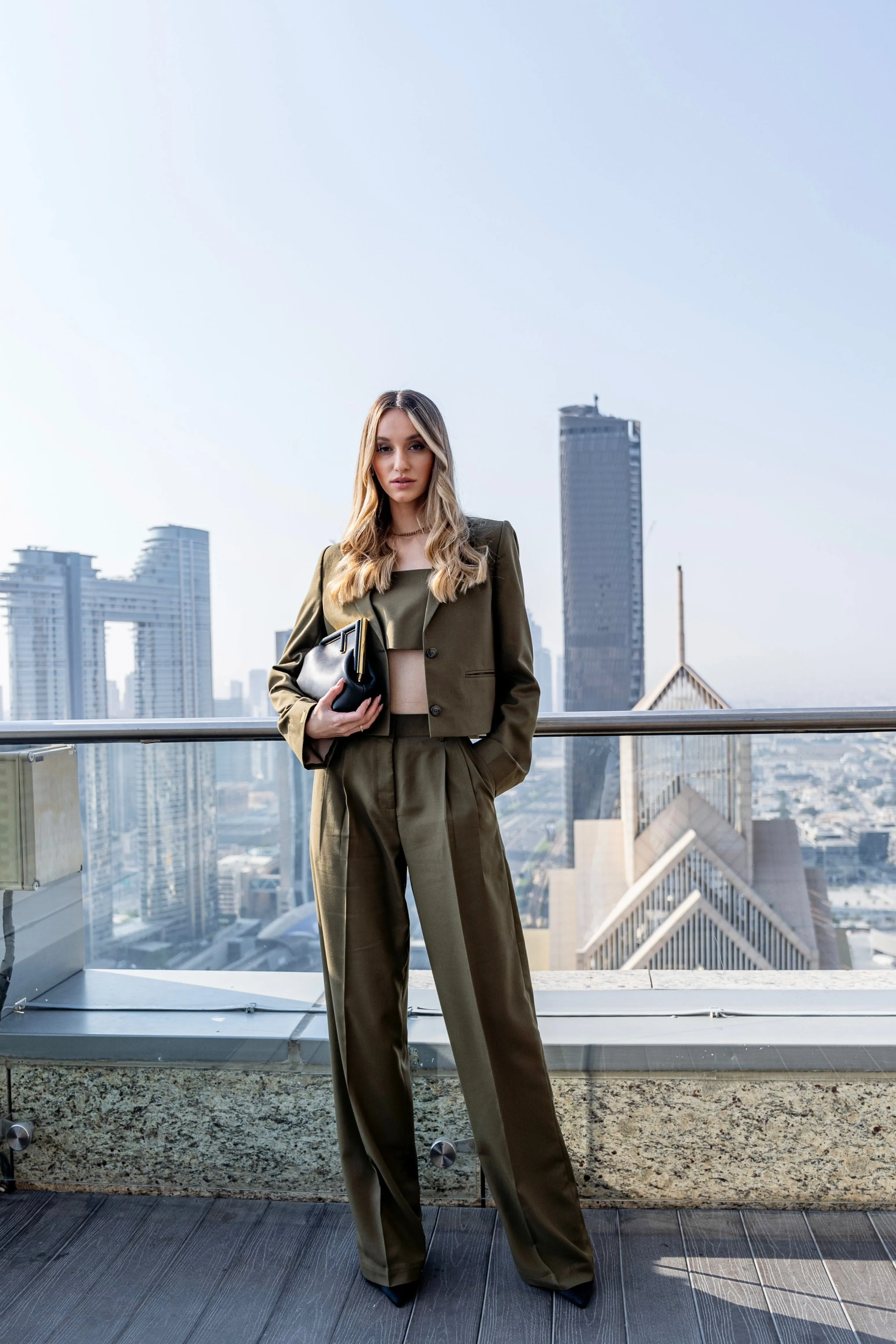 Olive Green - Cropped Suit