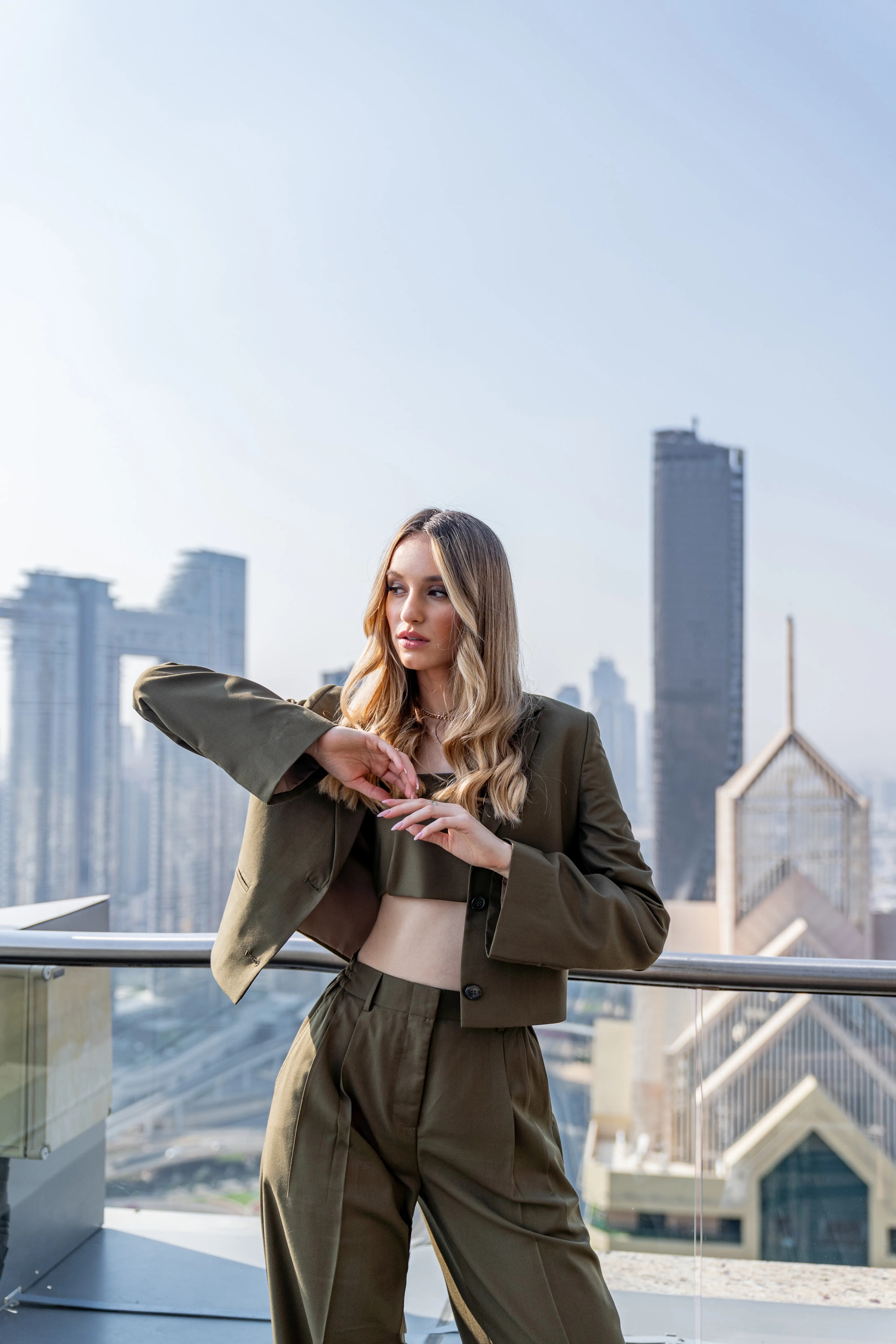 Olive Green - Cropped Suit