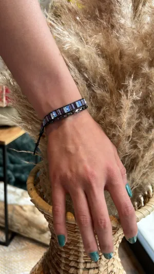 Orchid Herlonda Button Single Wrap Bracelet