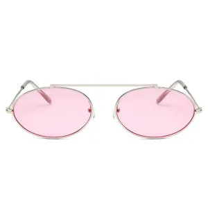 Oval pink aviators shades
