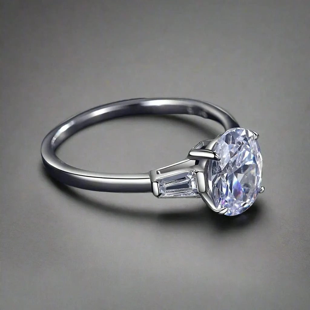 Oval Zircon Ring for Wedding Accessories