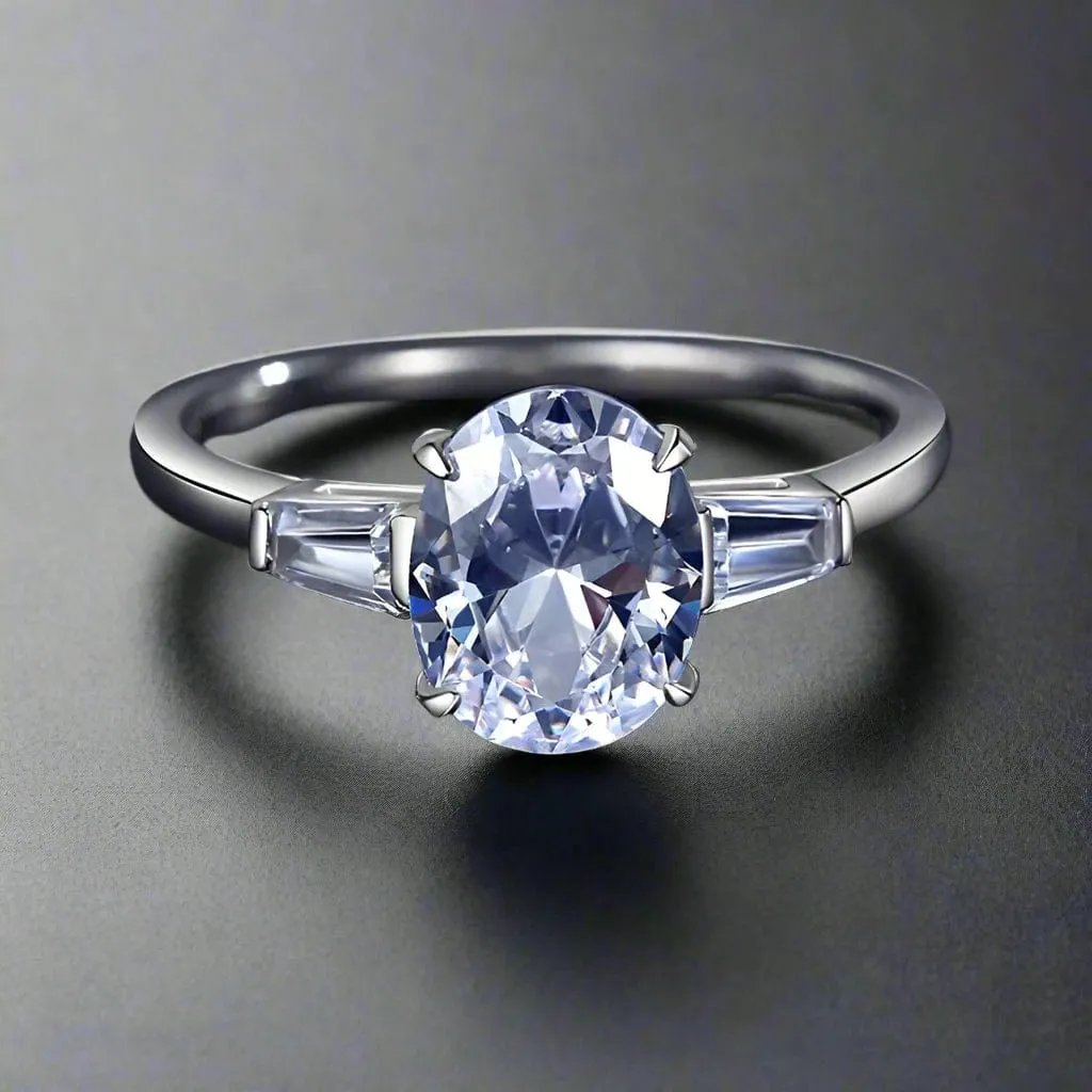 Oval Zircon Ring for Wedding Accessories