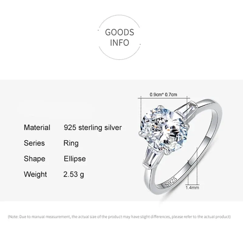 Oval Zircon Ring for Wedding Accessories