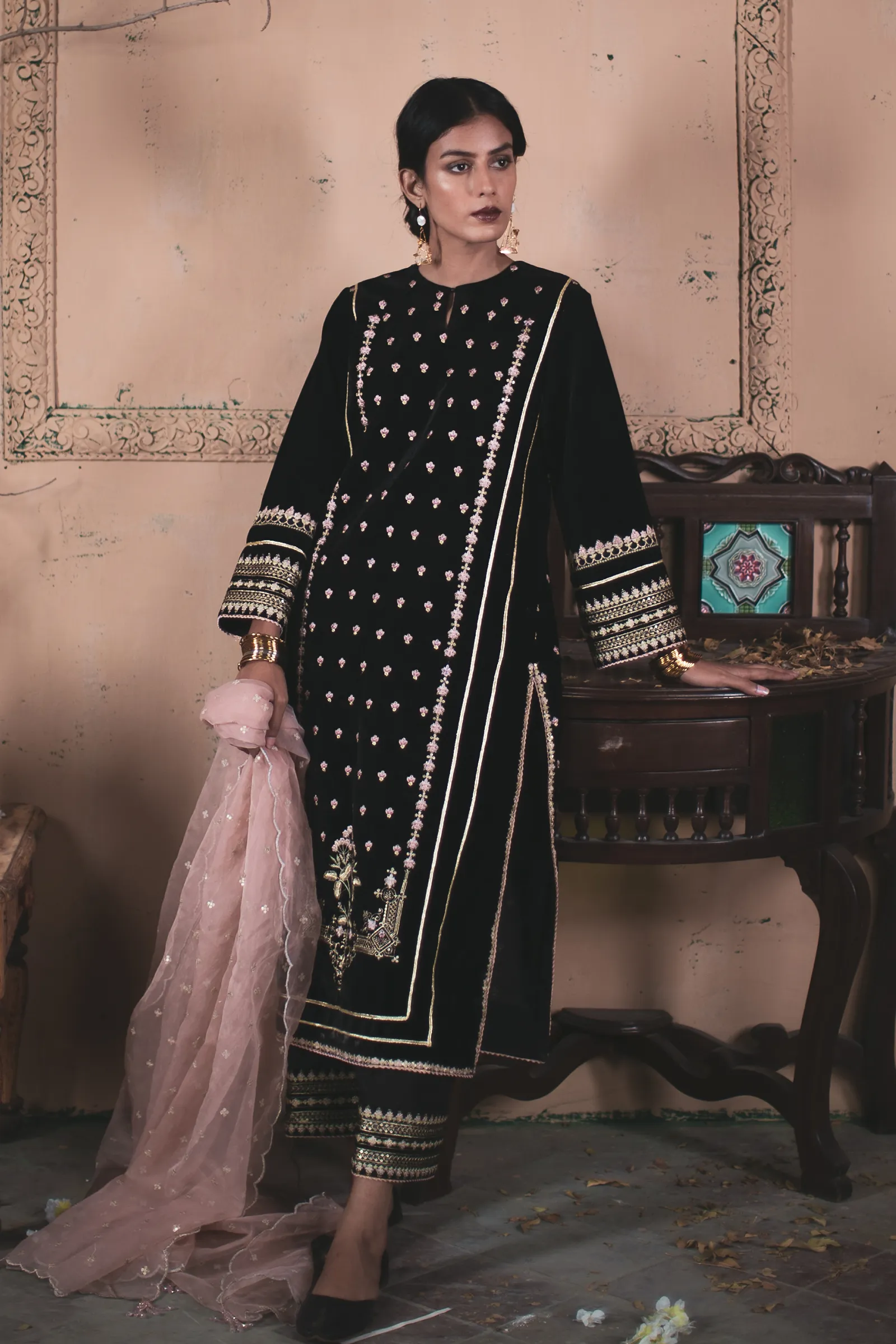 Pakistani Designer Dress Winter Collection  #J6122