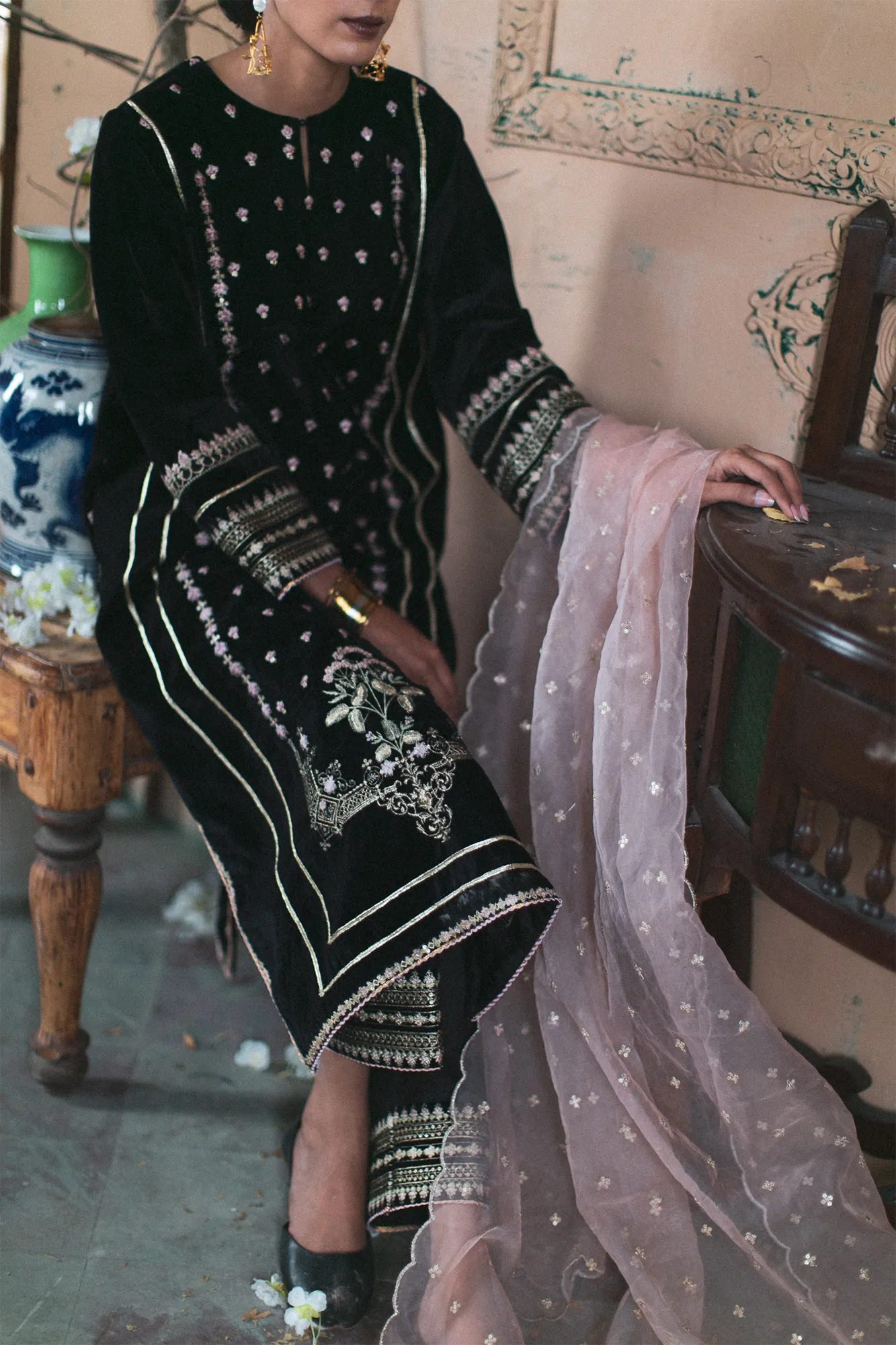 Pakistani Designer Dress Winter Collection  #J6122