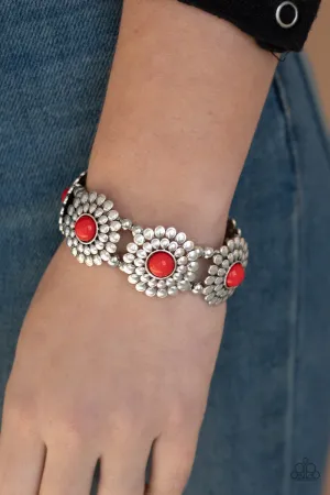 Paparazzi Accessories - Bountiful Blossoms - Red Bracelet