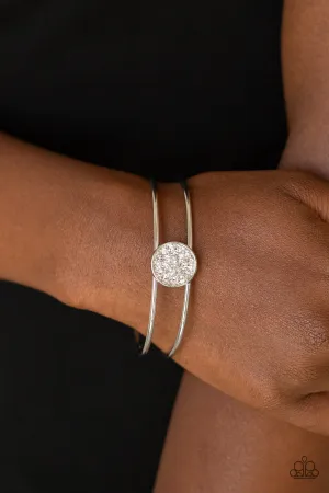Paparazzi Accessories - Dial Up The Dazzle - White Bracelet