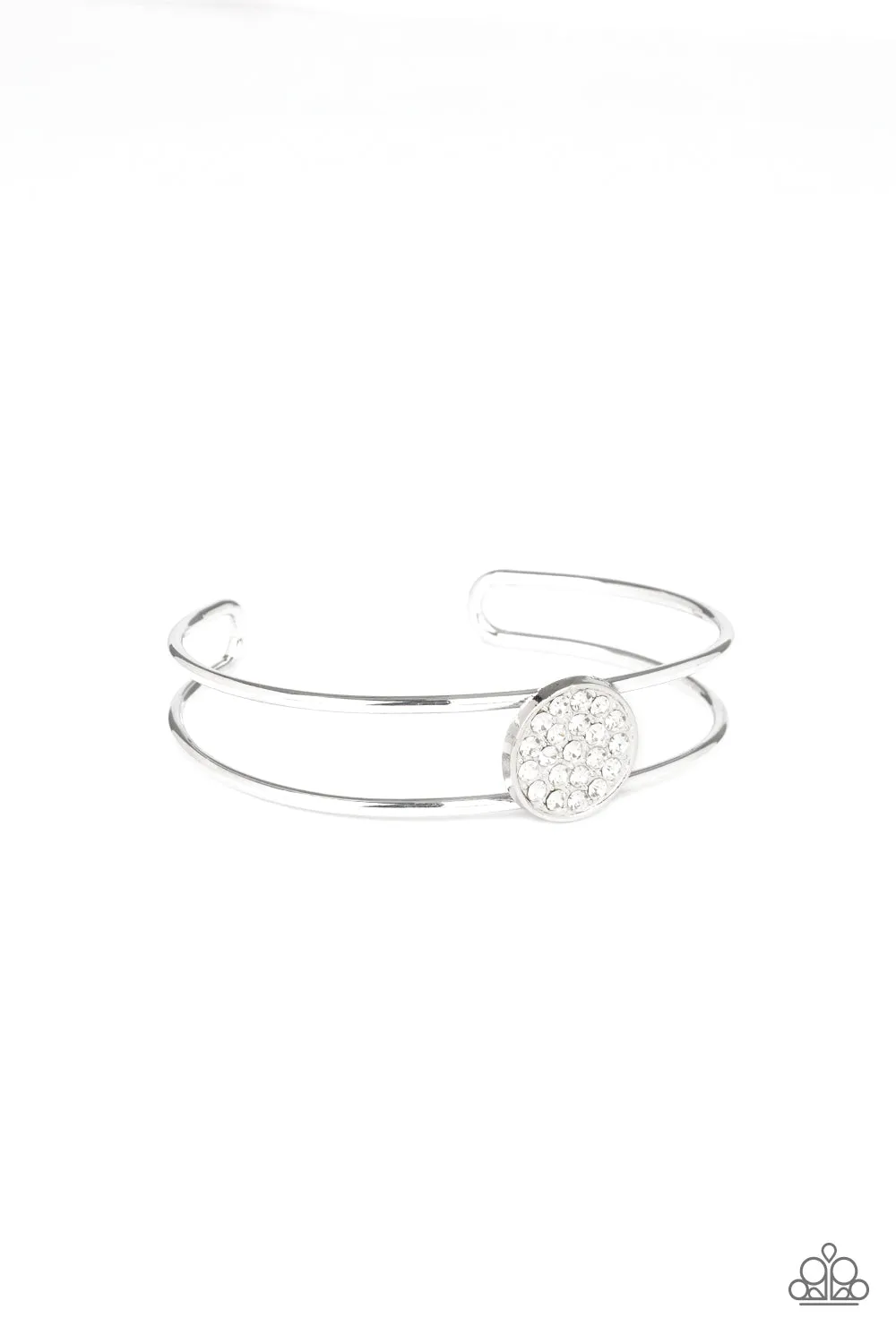 Paparazzi Accessories - Dial Up The Dazzle - White Bracelet