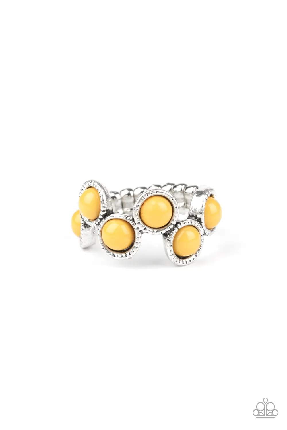 Paparazzi Accessories - Foxy Fabulous - Yellow Ring