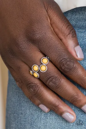 Paparazzi Accessories - Foxy Fabulous - Yellow Ring