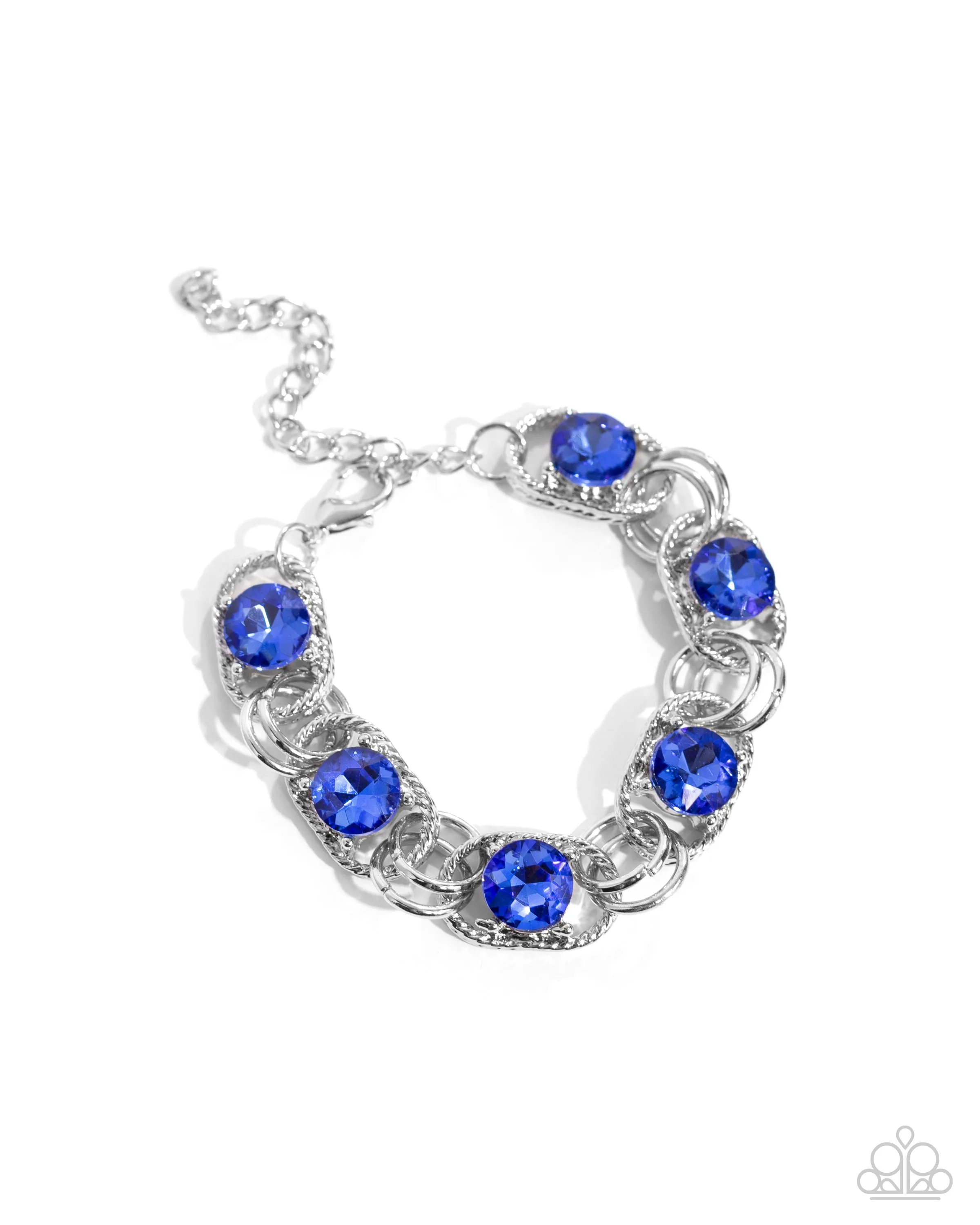 Paparazzi Serrated Sensation Necklace Blue & Serrated Secret Bracelet Blue