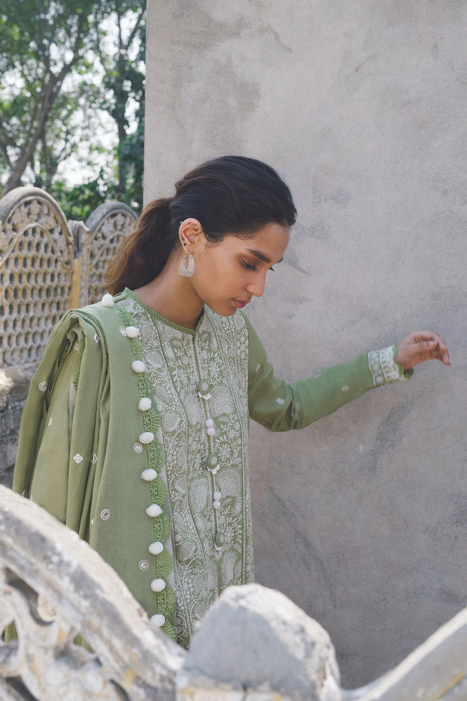 PARISA (ZW21-03) |  Zaha Hamrahi Winter Collection 2021 | Unstitched Embroidered Karandi Suits