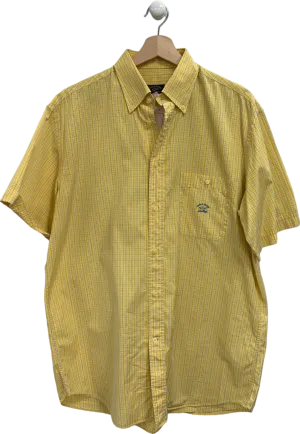 Paul & Shark Yellow Checkered Short Sleeve Shirt 42