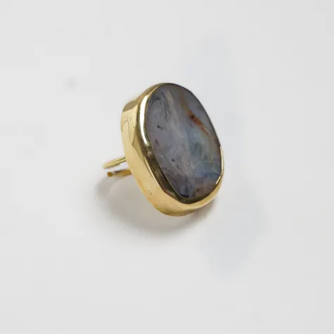 Peachyplum Agate Ring Small