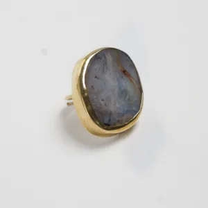 Peachyplum Agate Ring Small