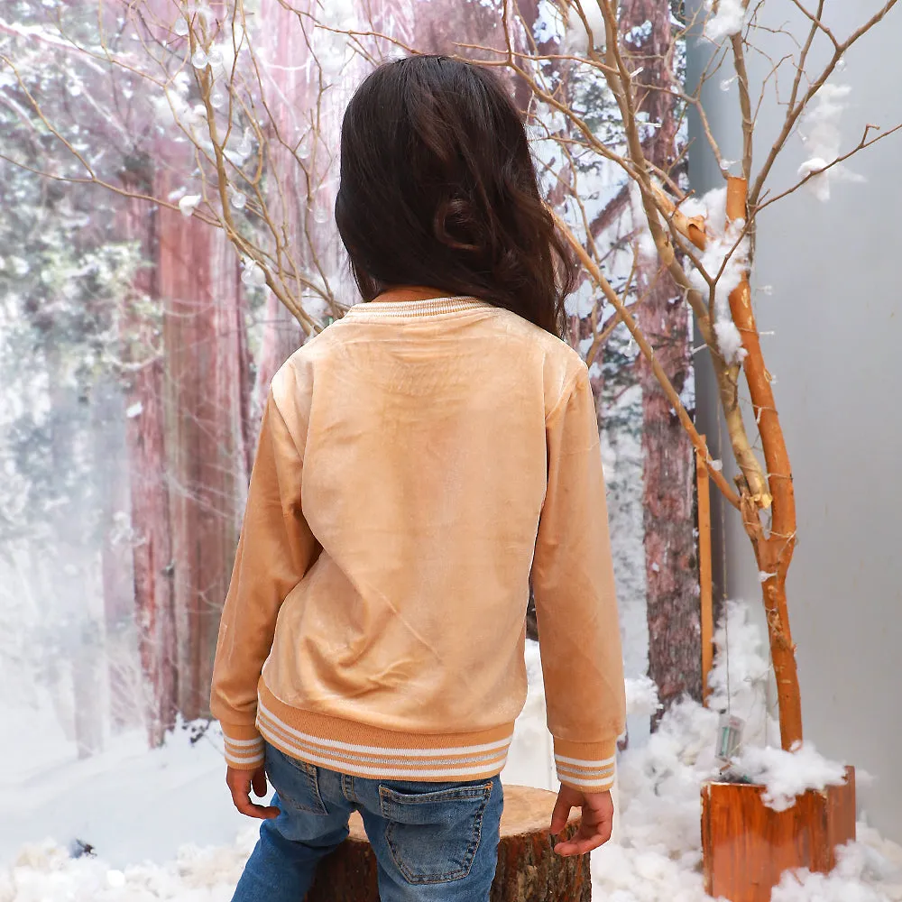 Perfect Sweat Shirt For Girls - Beige | Bachaa Party Baby Clothes Girls Tops & T-Shirts