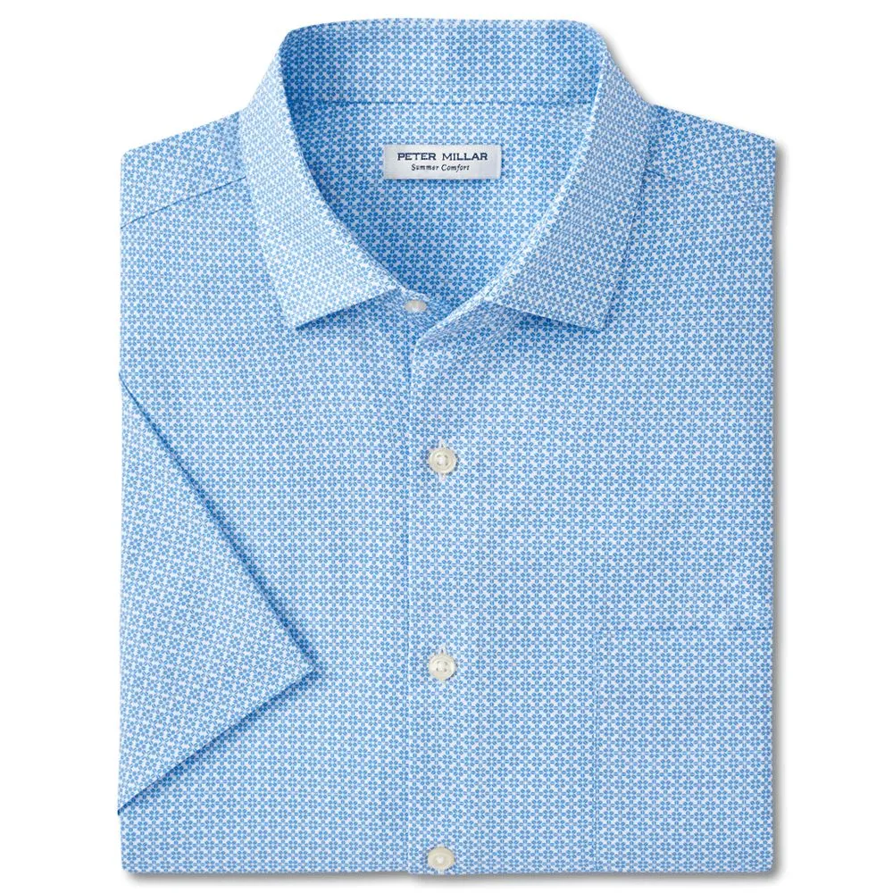 Peter Millar Geo Petals Performance Poplin Sport Shirt