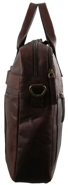 Pierre Cardin Leather briefcase PC2807 CHESTNUT