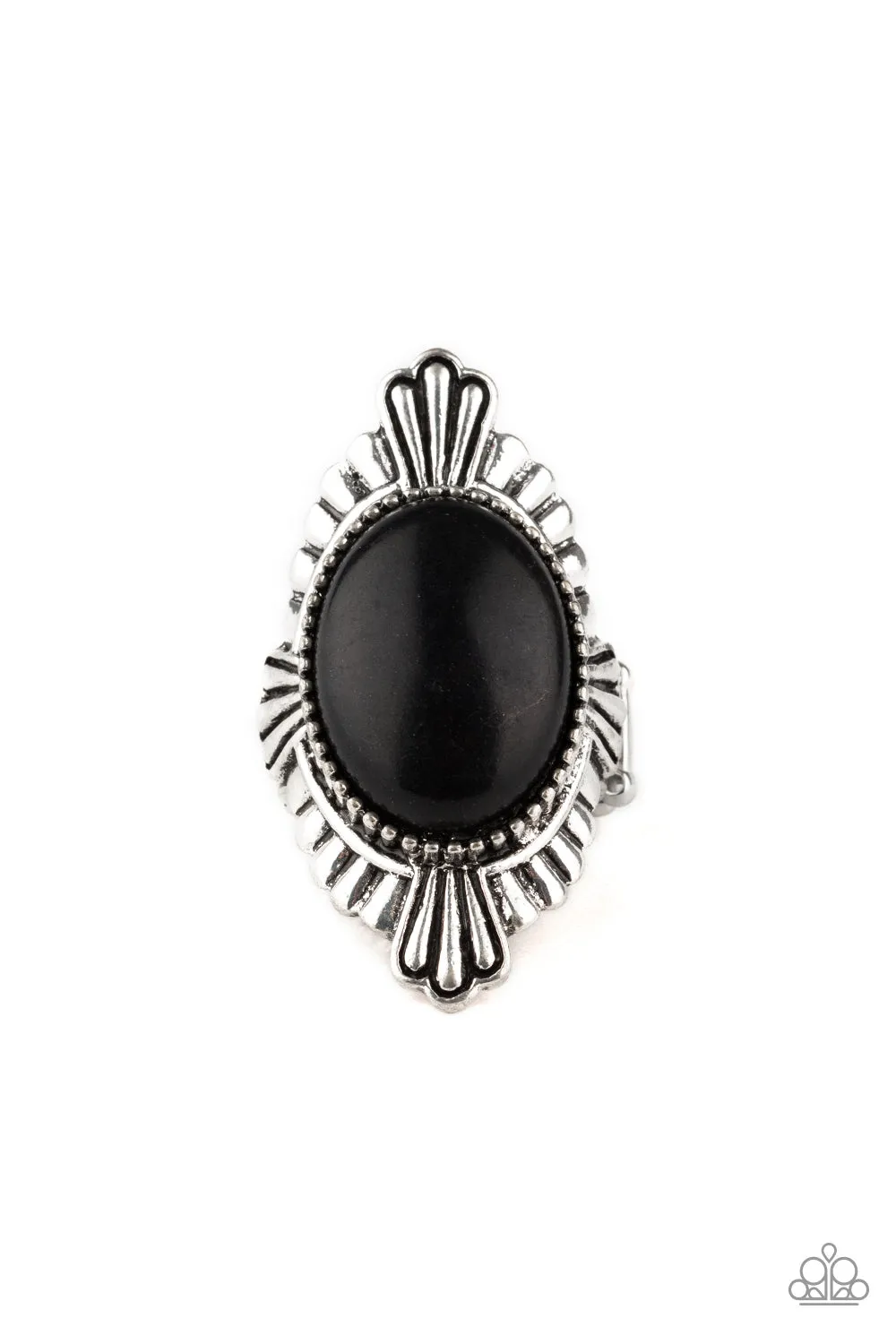 Pioneer Party - Black Ring - Paparazzi Accessories