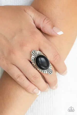 Pioneer Party - Black Ring - Paparazzi Accessories