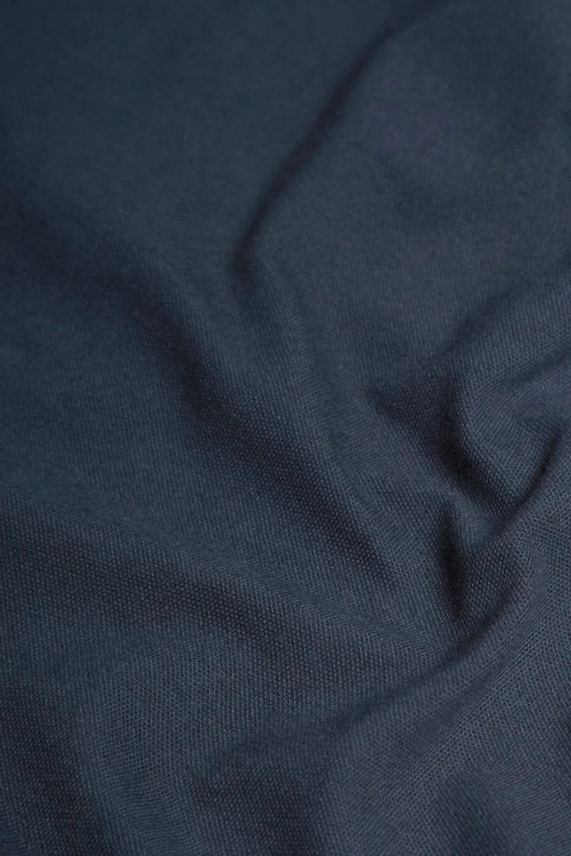 Pique Long Sleeve T-Shirt in Battleship Grey