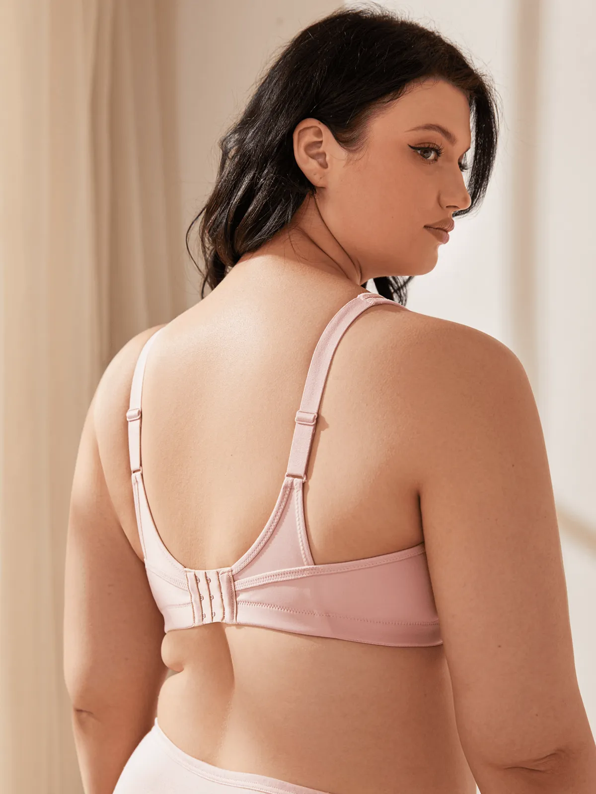 Plus Size High Impact Large Bust Full Coverage Workout Bras Pink
