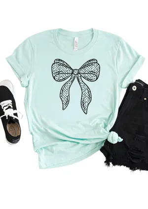 Polka Dot Bow Bella Canvas T-Shirt