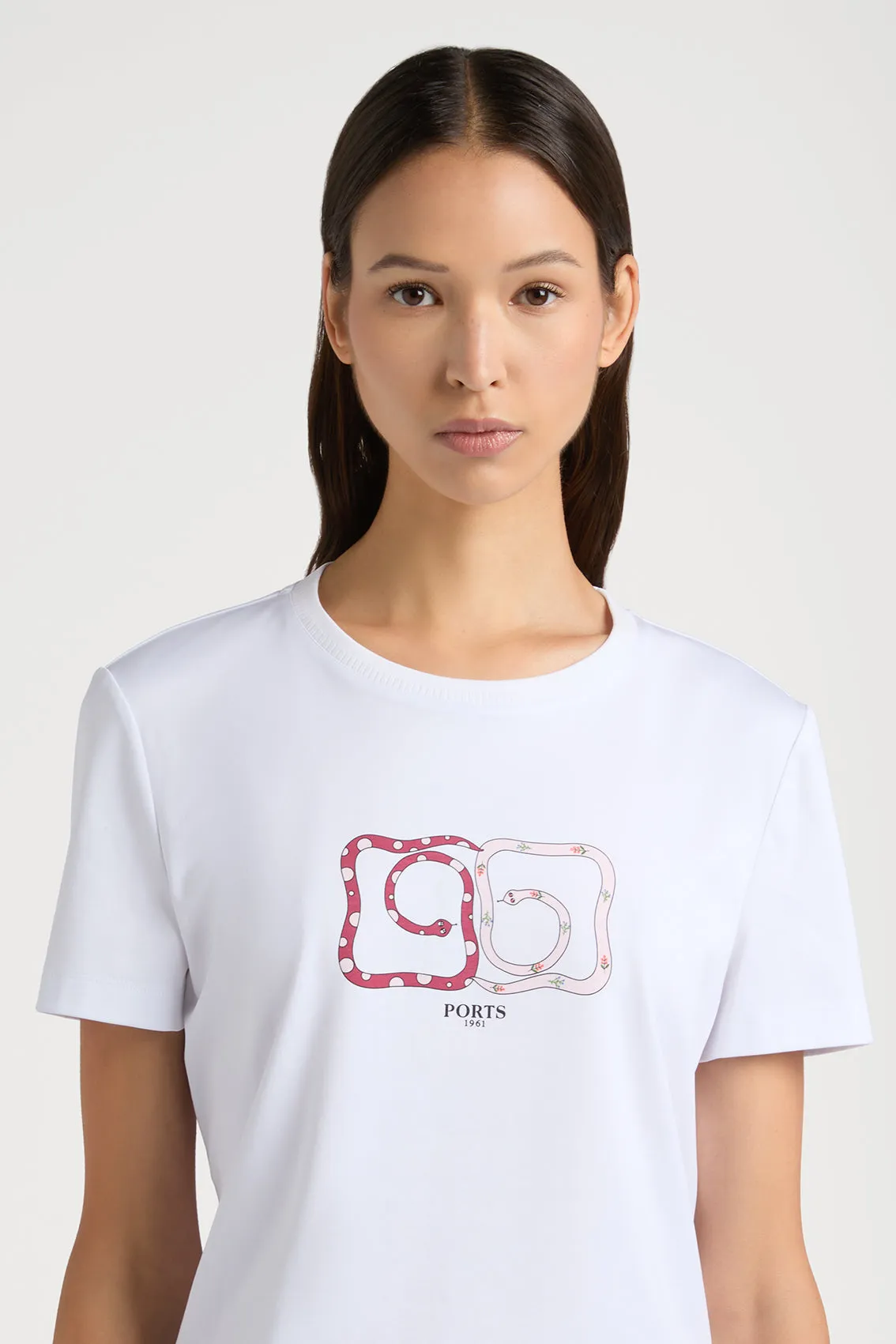 PORTS INFINITY LOGO ADORNED IN TWEED SHADOW PRINTED T-SHIRT