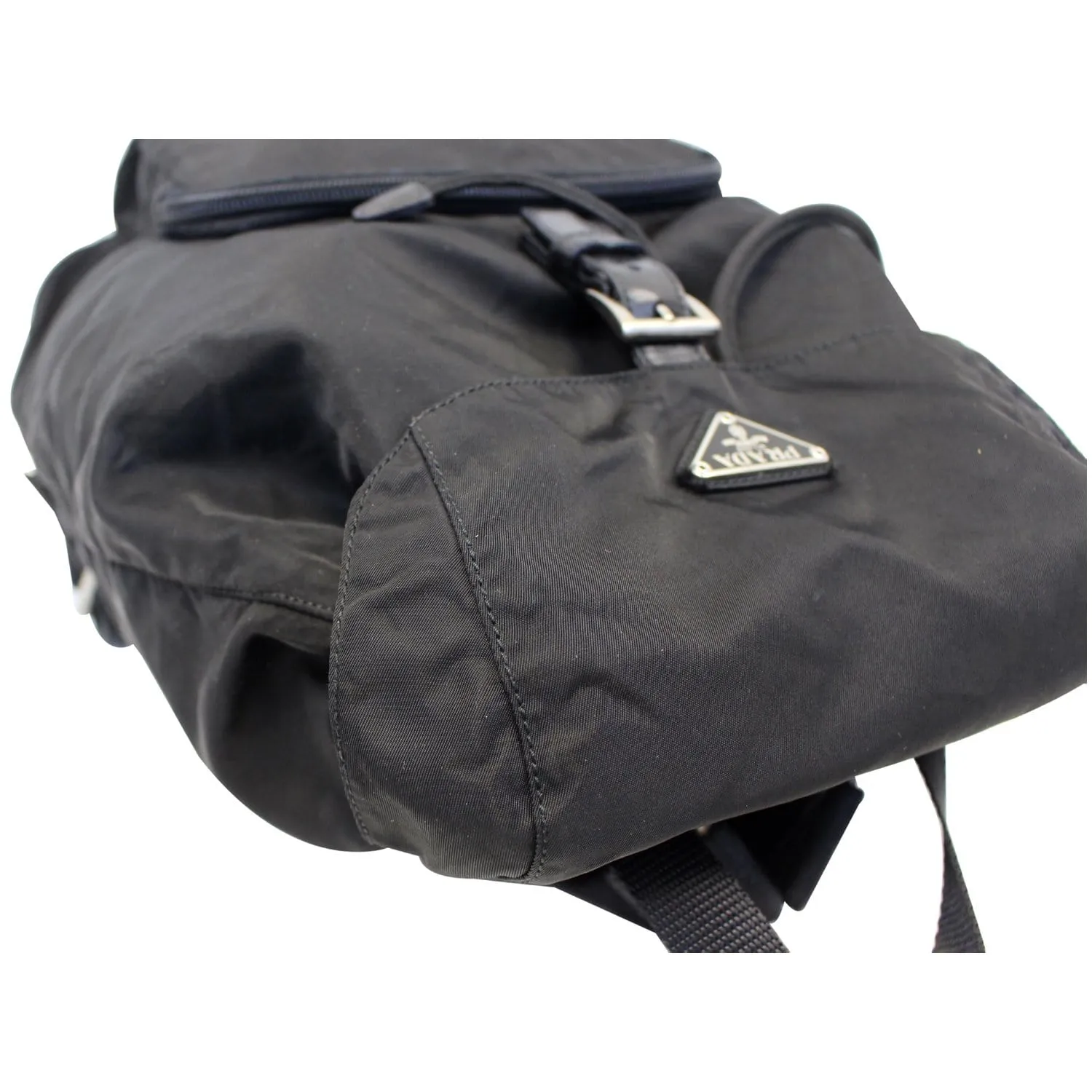 PRADA Nylon Backpack Bag Black