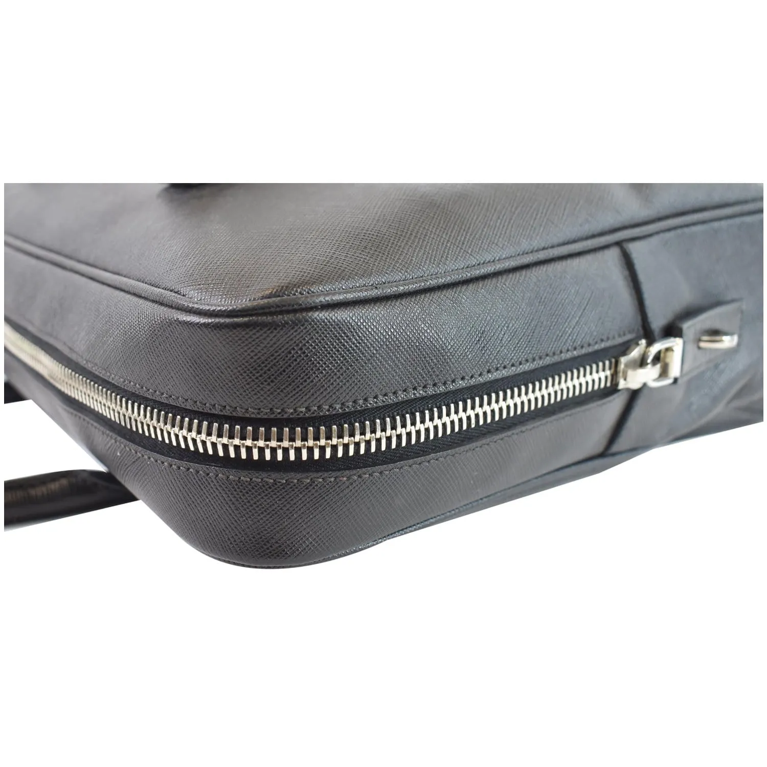 PRADA Saffiano Leather Briefcase Bag Black
