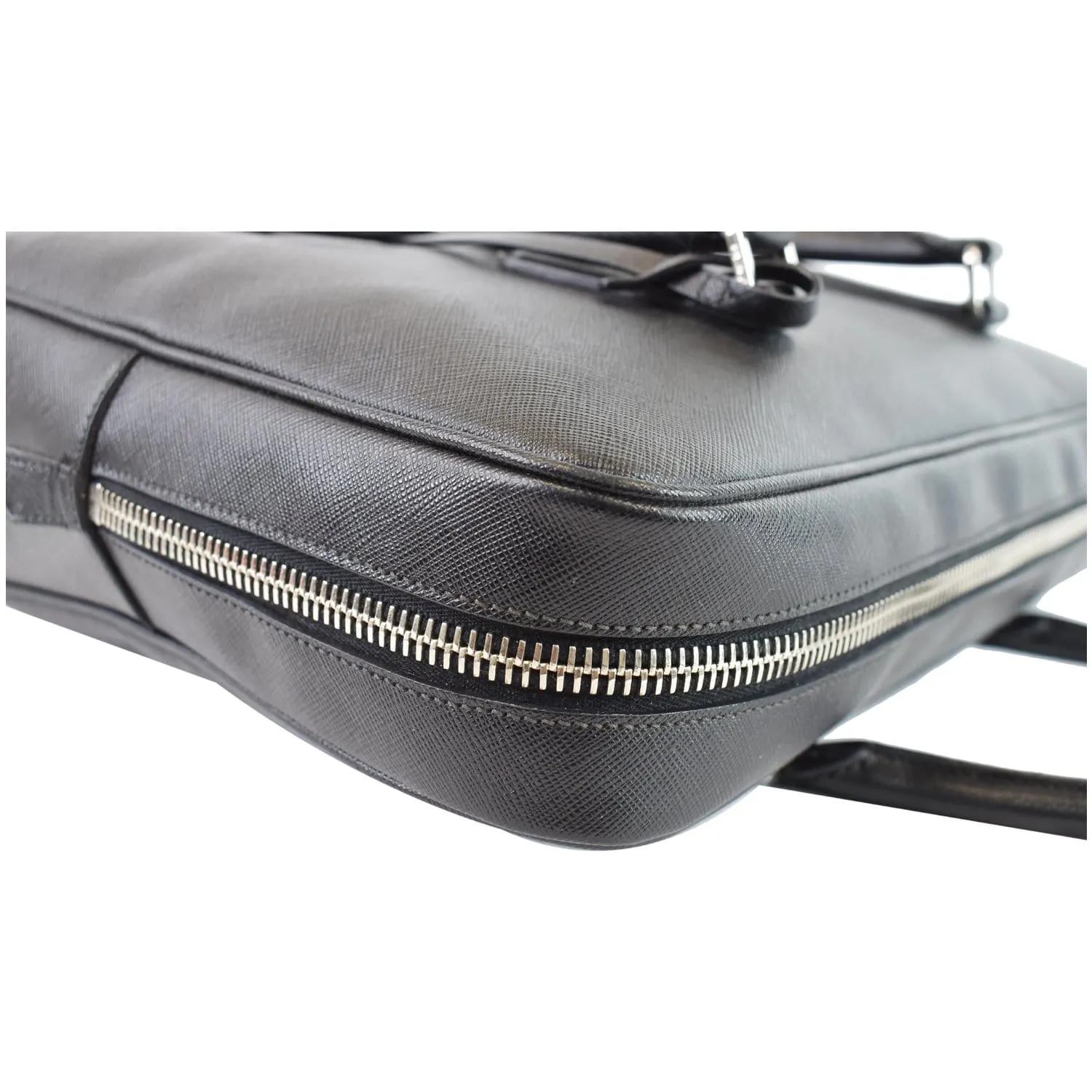 PRADA Saffiano Leather Briefcase Bag Black