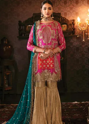 Punjabi Suit Gharara in Pink Color #J6128