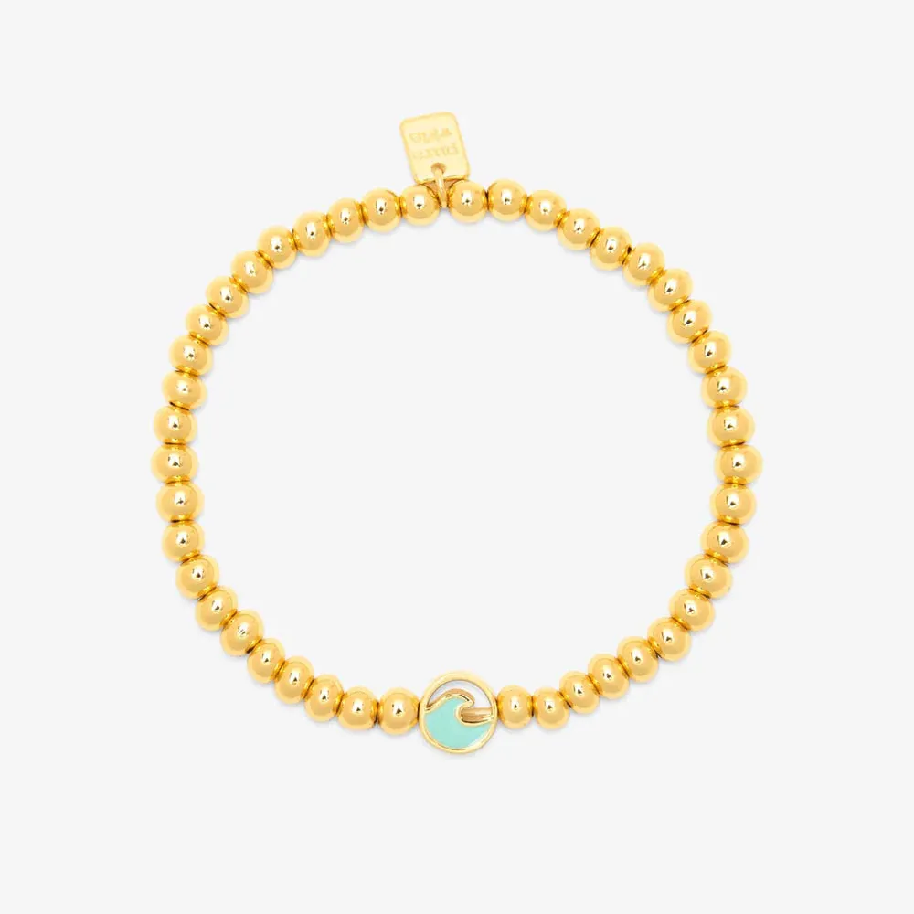 PURA VIDA ENAMEL WAVE BALL BEAD STRETCH